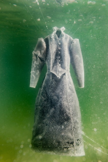 Sigalit Landau, Salt Crystal Bride Gown III, 2014. Image courtesy of the artist and Marlborough Contemporary, London. Photo by Studio Sigalit Landau.